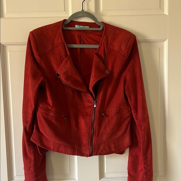 Karlie Faux Suede Red Jacket - Picture 4 of 11